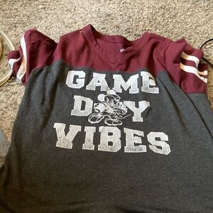 Torrid Burgundy and Gray Game Day Vibes Jersey Top